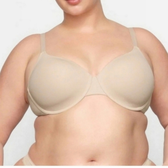 Skims Fits Everybody Tshirt Demi Bra Sand Tan 32A NWT - Picture 1 of 5